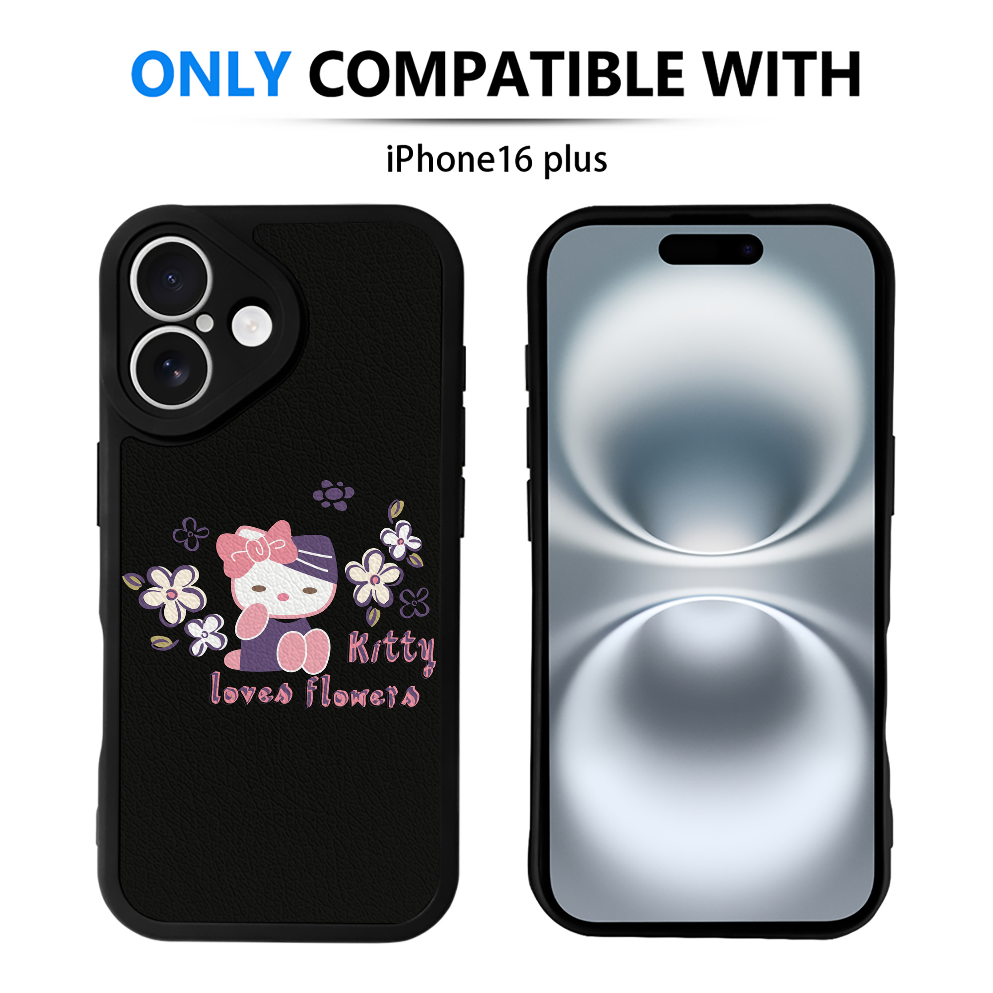 （画像用） Hello Kitty ハローキティ 【iPhone 16シリーズ対応】シリコンスマホケース（レザー調） 材質：シリコン